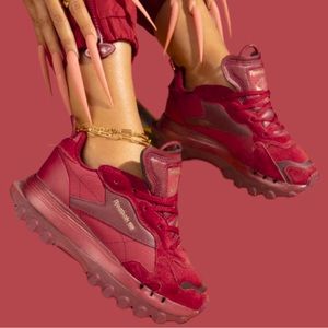 Reebok x Cardi B Triathlon Red Leather Sneaker